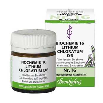 BIOCHEMIE 16 Lithium chloratum D 6 Tabletten