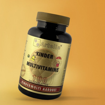 Kinder Multi-Vitamin-Mineralien-Spurenelemente Kautabletten Erdbeer