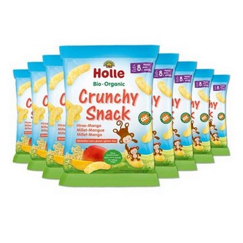 HOLLE Bio Crunchy Snack Hirse Mango